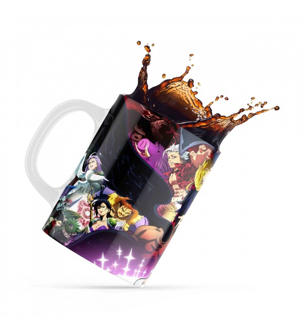 Κεραμική κούπα 330ml δώρο για ΄λάτρεις των Anime Seven Deadly Sins All Heros