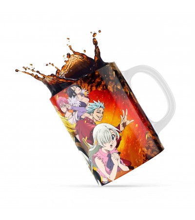 Κεραμική κούπα 330ml δώρο για ΄λάτρεις των Anime Seven Deadly Sins All Heros On Fire Κεραμική κούπα 330ml δώρο για ΄λάτρεις των Anime Seven Deadly Sins All Heros On Fire