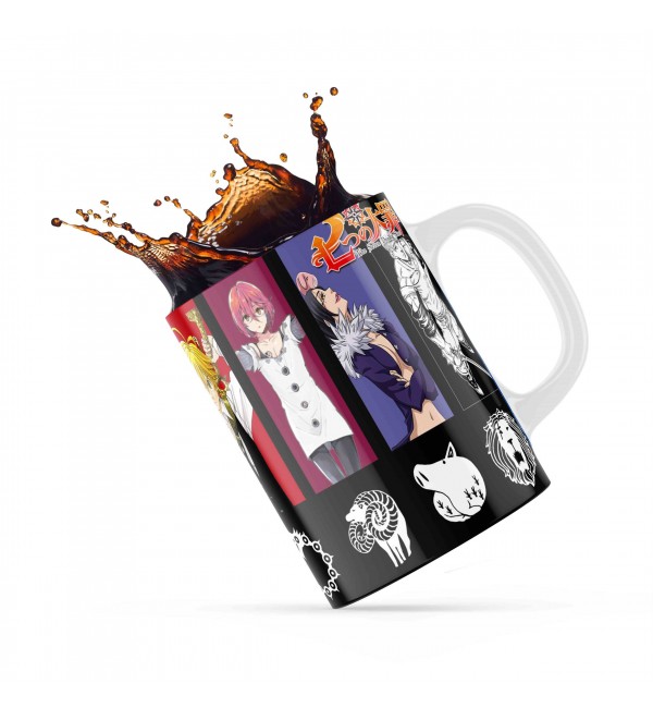 Κεραμική κούπα 330ml δώρο για ΄λάτρεις των Anime Seven Deadly Sins All Heros With Sins