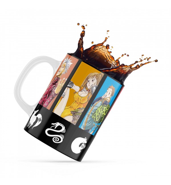 Κεραμική κούπα 330ml δώρο για ΄λάτρεις των Anime Seven Deadly Sins All Heros With Sins