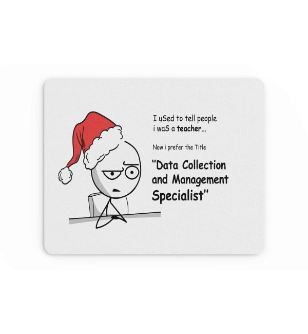 Υφασμάτινο Mouse Pad 18X23cm Merry Christmas Για Τον Δάσκαλο & Την Δασκάλα My Title