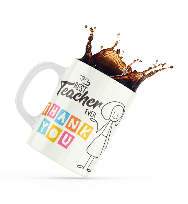 Κεραμική κούπα 330ml δώρο για την Δασκάλα Thank You - Best Teacher