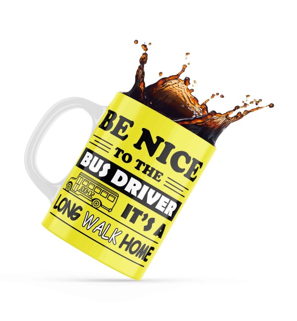 Κεραμική κούπα 330ml δώρο για τον Oδηγό Σχολικού Be Nice To The Bus Driver