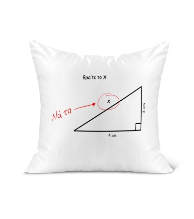 Λινό Μαξιλάρι 40Χ40cm Για Τον Δάσκαλο & Την Δασκάλα Βρείτε το Χ! Λινό Μαξιλάρι 40Χ40cm Για Τον Δάσκαλο & Την Δασκάλα Βρείτε το Χ!