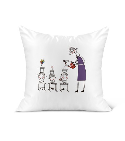 Λινό Μαξιλάρι 40Χ40cm Για Τον Δάσκαλο & Την Δασκάλα Grow Up Λινό Μαξιλάρι 40Χ40cm Για Τον Δάσκαλο & Την Δασκάλα Grow Up