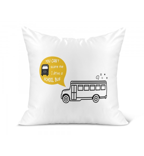 Λινό Μαξιλάρι 40Χ40cm Για Τον Οδηγό Σχολικού I Drive A School Bus