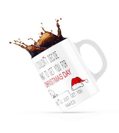 Κεραμική Κούπα Merry Christmas 330ml για ερωτευμένους I Couldnt Deside