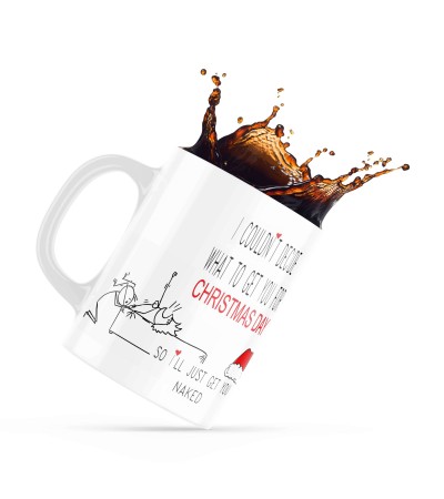 Κεραμική Κούπα Merry Christmas 330ml για ερωτευμένους I Couldnt Deside For Woman