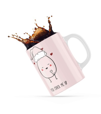 Κεραμική Κούπα Merry Christmas 330ml για ερωτευμένους You Crack Me Up
