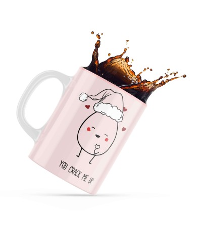 Κεραμική Κούπα Merry Christmas 330ml για ερωτευμένους You Crack Me Up