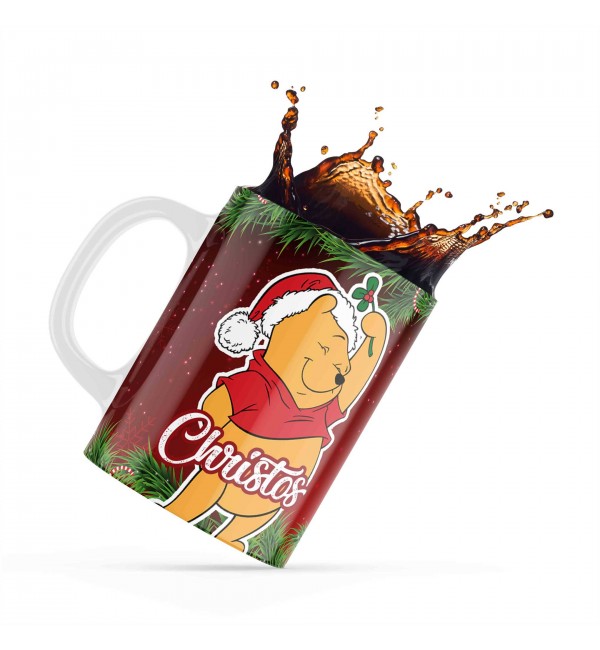 Κεραμική κούπα 330ml Δώρο Για Παιδιά Με Προσθήκη Φωτογραφίας Merry Christmas Winnie The Pooh