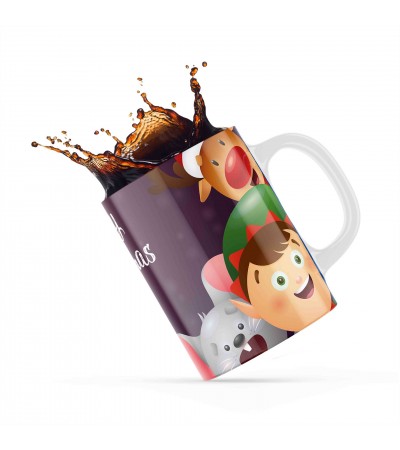 Κεραμική κούπα δ΄ 330ml Merry Christmas Elfs Κεραμική κούπα δ΄ 330ml Merry Christmas Elfs