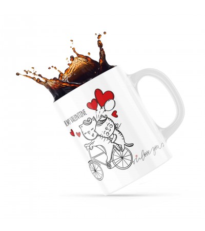 Κεραμική Κούπα για 330ml ερωτευμένους Be My Valentine