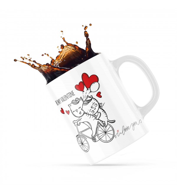 Κεραμική Κούπα για 330ml ερωτευμένους Be My Valentine