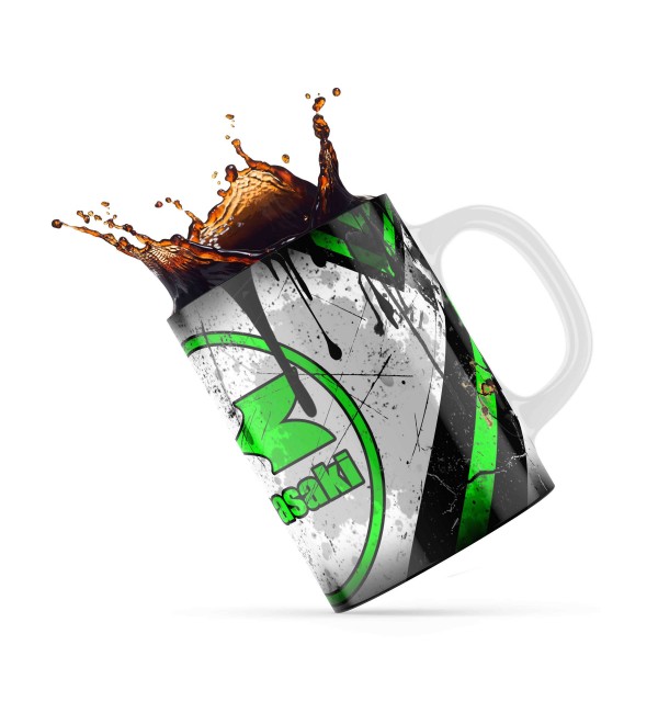 Κεραμική κούπα 330ml Μάρκα Αυτοκινήτου - Μηχανής kawasaki Oil