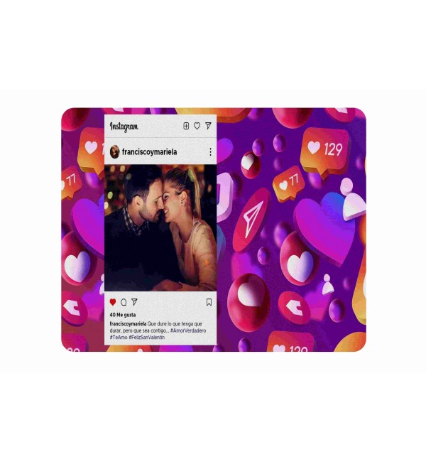 Υφασμάτινο Mouse Pad 18X23cm social media instagram