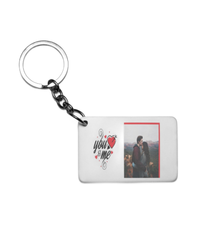 Πλαστικό Εκτυπώσιμο Μπρελόκ 6,5Χ4,5cm You and Me