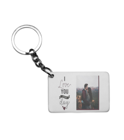 Πλαστικό Εκτυπώσιμο Μπρελόκ 6,5Χ4,5cm I Love you every Day Πλαστικό Εκτυπώσιμο Μπρελόκ 6,5Χ4,5cm I Love you every Day