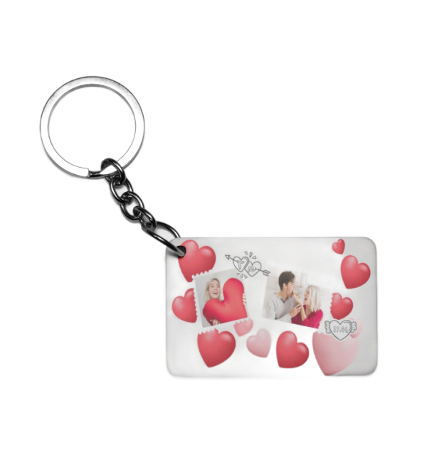 Πλαστικό Εκτυπώσιμο Μπρελόκ 6,5Χ4,5cm Heart
