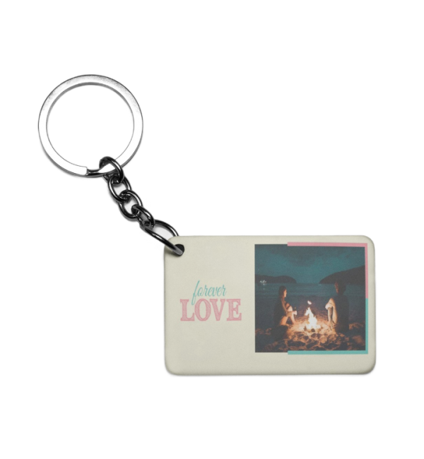 Πλαστικό Εκτυπώσιμο Μπρελόκ 6,5Χ4,5cm Forever love