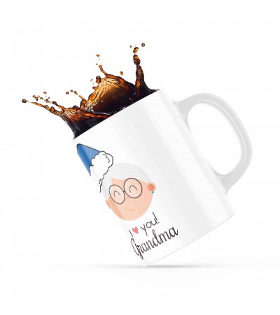 Κεραμική κούπα 330ml δώρο για τον Παππού & την Γιαγιά Merry Christmas Grandparents Skype