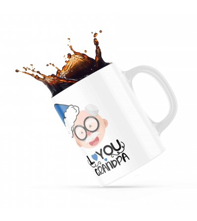 Κεραμική κούπα 330ml δώρο για τον Παππού & την Γιαγιά Merry Christmas I Love You Grandpa