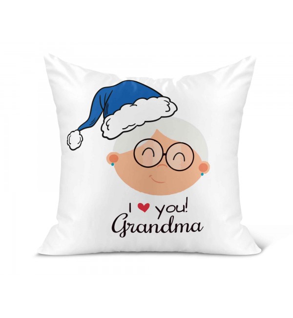 Λινό Μαξιλάρι 40Χ40cm Για Ερωτευμένους Merry Christmas Grandma I Love You Λινό Μαξιλάρι 40Χ40cm Για Ερωτευμένους Merry Christmas Grandma I Love You