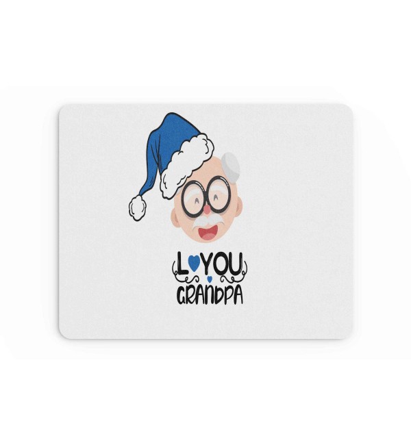 Υφασμάτινο Mouse Pad 18X23cm Για τον Παππού & Την Γιαγιά Merry Christmas Grandpa I Love You
