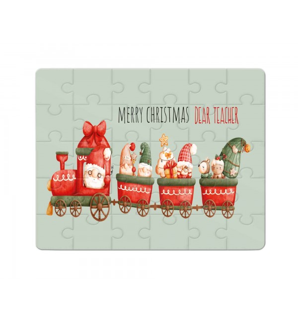 Χάρτινο Puzzle 27X20cm Merry Christmas Teacher 35κομ
