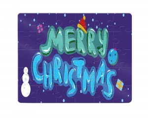 Χάρτινο Puzzle 27X20cm Merry Christmas Led 35κομ