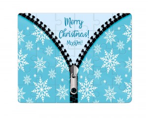 Χάρτινο Puzzle 27X20cm Merry Christmas Zip Blue 35κομ