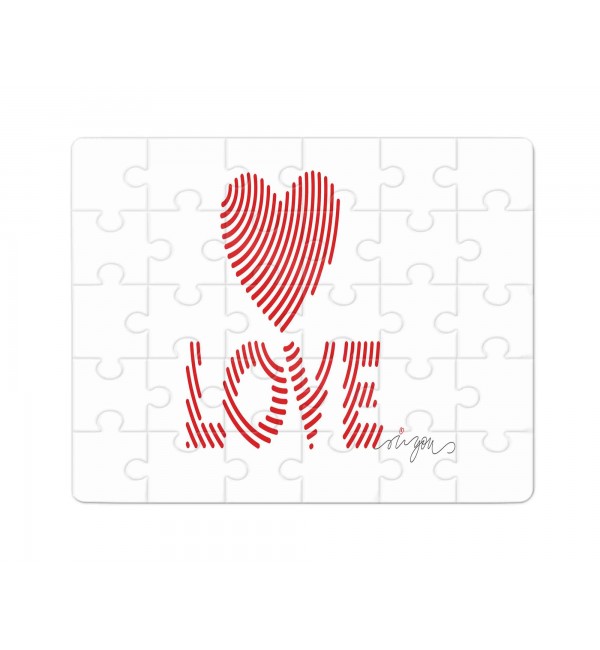Χάρτινο Puzzle 27X20cm White Love 35κομ