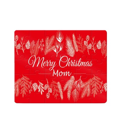 Χάρτινο Puzzle 27X20cm Merry Christmas Red Mom 35κομ Χάρτινο Puzzle 27X20cm Merry Christmas Red Mom 35κομ