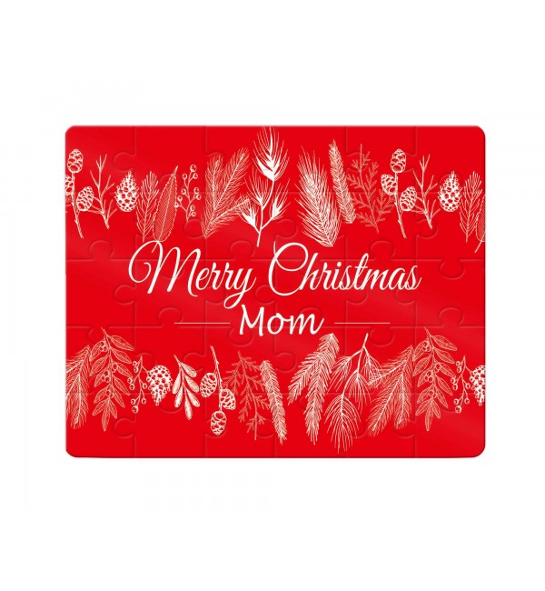 Χάρτινο Puzzle 27X20cm Merry Christmas Red Mom 35κομ Χάρτινο Puzzle 27X20cm Merry Christmas Red Mom 35κομ