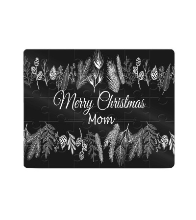 Χάρτινο Puzzle 27X20cm Merry Christmas Black Mom 35κομ
