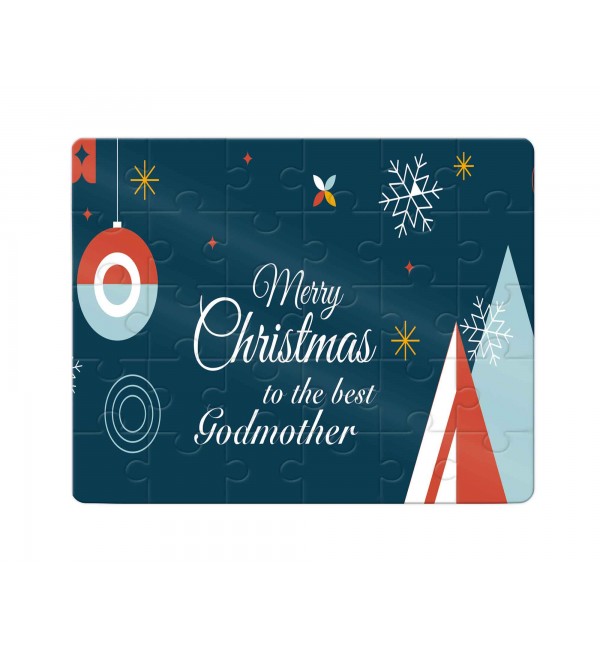 Χάρτινο Puzzle 27X20cm Merry Christmas Best Godmother 35κομ Χάρτινο Puzzle 27X20cm Merry Christmas Best Godmother 35κομ