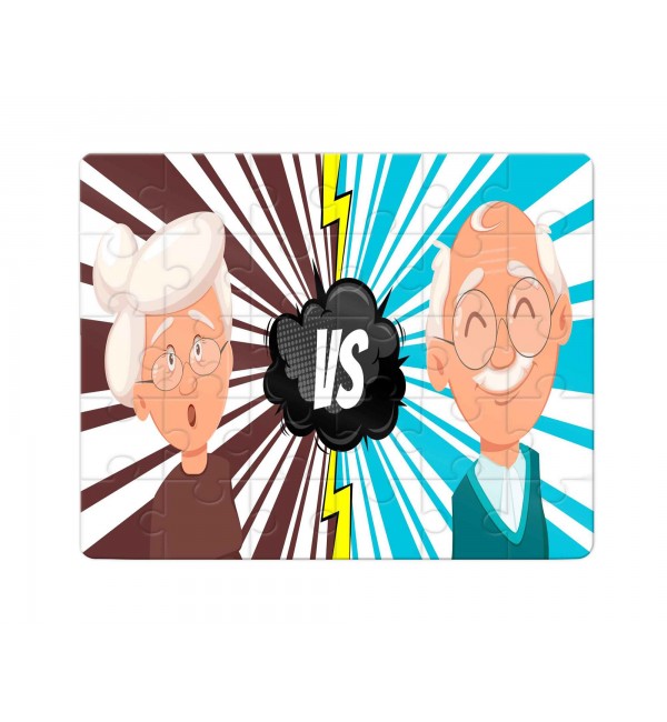 Χάρτινο Puzzle 27X20cm Grandfather (win) VS Grandmother 35κομ