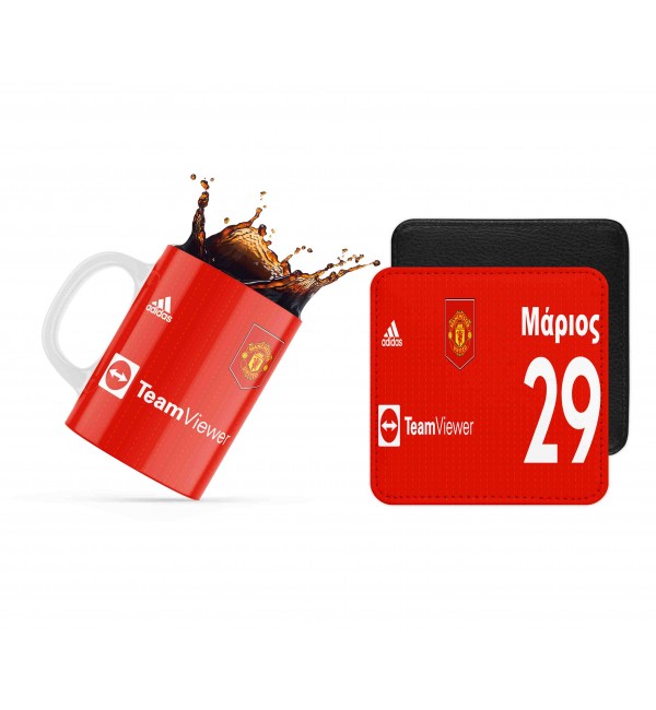 Σετ κεραμική κούπα 330ml και σουβέρ ΜΑΝΤΣΕΣΤΕΡ ΓΙΟΥΝΑΙΤΕΝΤ