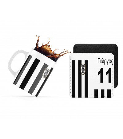 Σετ κεραμική κούπα 330ml και σουβέρ ΠΑΟΚ Σετ κεραμική κούπα 330ml και σουβέρ ΠΑΟΚ